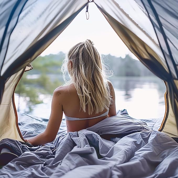 Lightweight Sleeping Bag Liner Single & Double Camping Travel Sleep Sack for Backpacking Hotels & Hostels