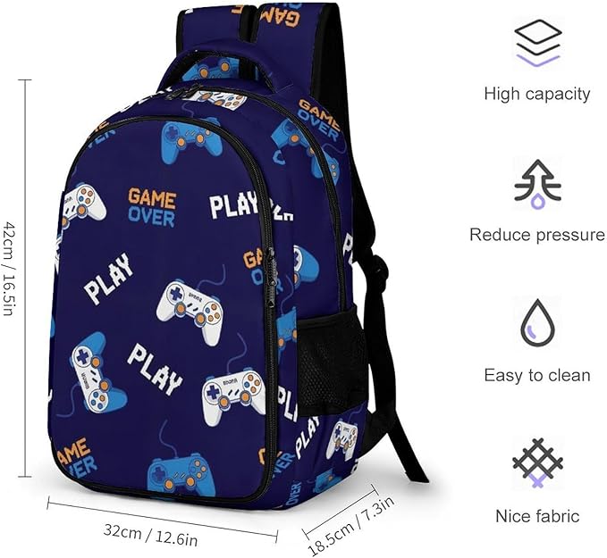 Large Capacity Travel Backpack Play Video Game Weapon Games, Carry On Anti Theft Laptop Backpack with Multi Compartments for Business Weekender Hiking