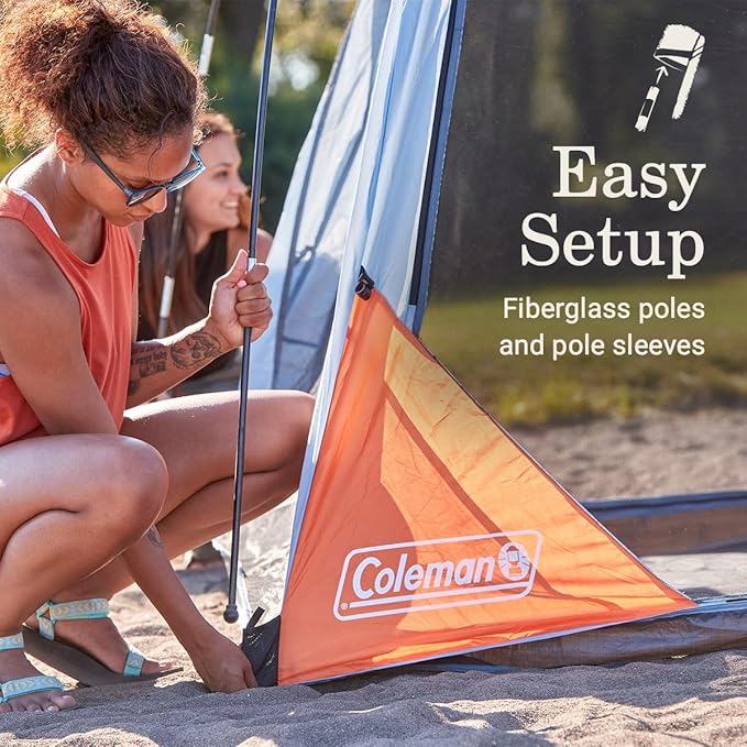 Coleman Skyshade Screened Shelter with Easy Setup, Lightweight Picnic Screen Room for Bug-Free Lounging, Made of PFAS-Free Materials