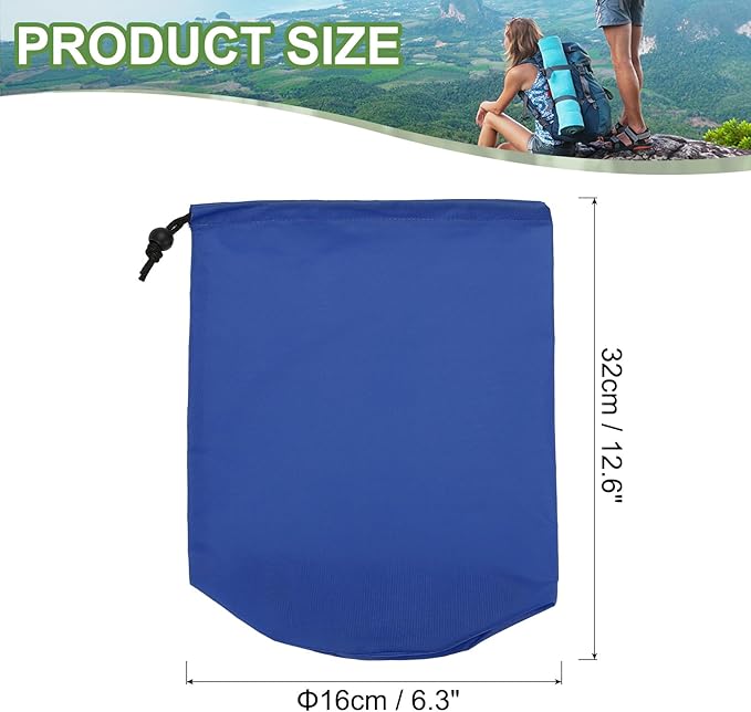 PATIKIL Stuff Sack, Waterproof Outdoor Storage Sack Portable Drawstring Dust Flap Bag Lightweight Sleeping Bag for Camping Hiking Backpacking