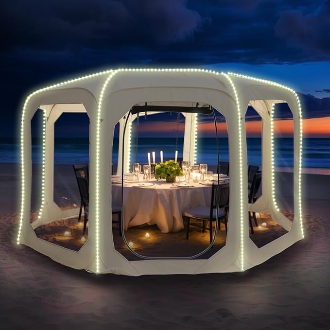 Screen House Tent Portable Canopy with Floor Mosquito Net Outdoor Room Perfect for Patio Backyard Gazebo Picnic Mesh.