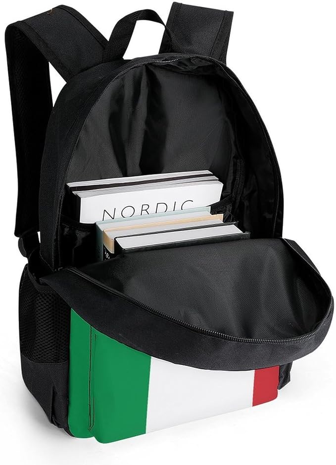 Casual Daypack Multipurpose Anti-Theft Large Capacity Carry On Bag, Italy Flag Casual Daypack Climbing Shoulder Bag With Padded Straps