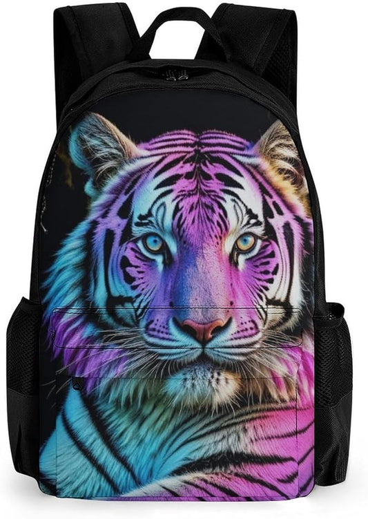 Polyester Daypack for Hiking Work Running, Big Capacity Anti-Theft Multipurpose Shoulder Bag, King Of The Tiger Butterfly Art Travel and Sport Backpack Rucksack