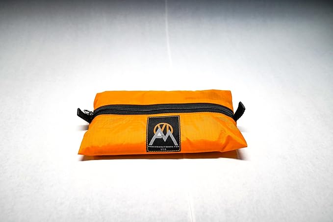 VIAM Outdoors | Multicloth 2.0 Water Resistant Ultralight Lightweight Backpacking Camping Survival and Ground Tarp | 1.9oz Orange | Measures 56 inches by 72 inches | has Stake Loops