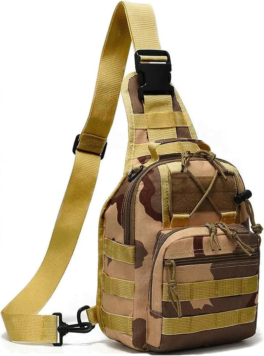 Viriber Tactical Backpack, Waterproof Military Cross-body Molle Sling Shoulder Backpack Chest Bag for Outdoor Every Day Carry CP02