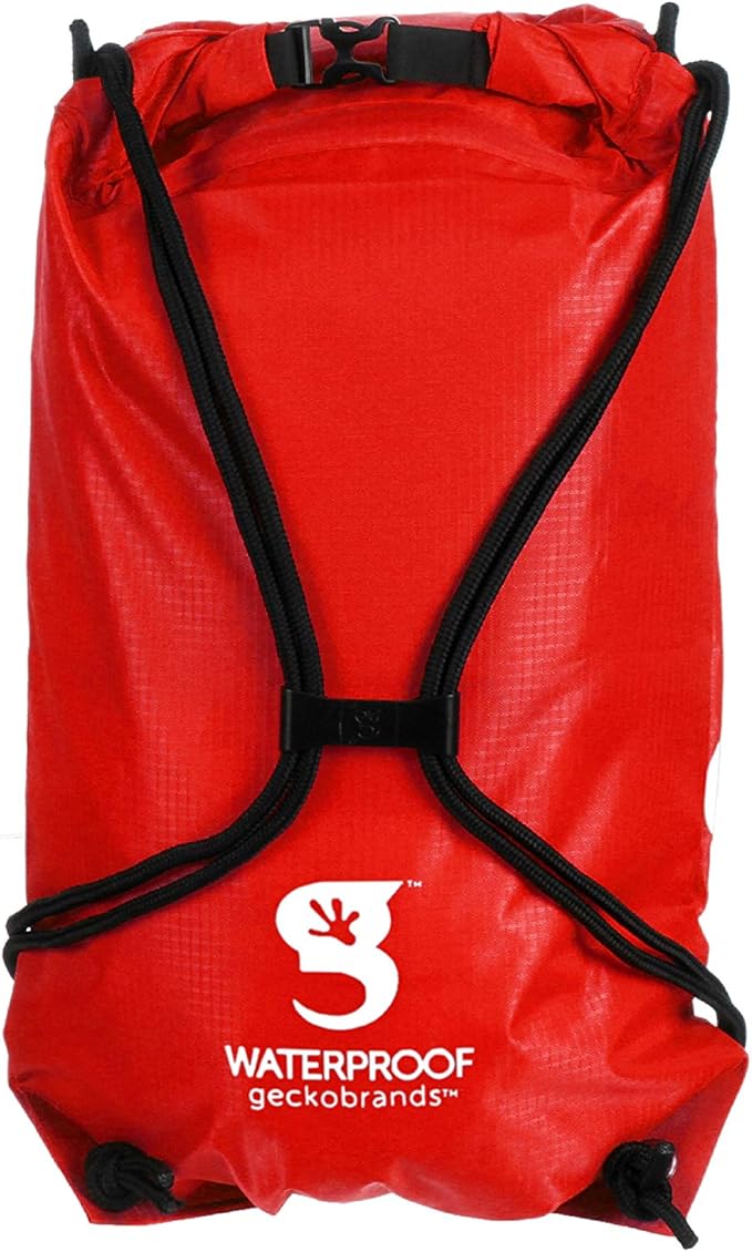geckobrands Embark 10L Drawstring Backpack – Waterproof, Lightweight Dry Bag for Beach, Hiking, and Light Water Activities