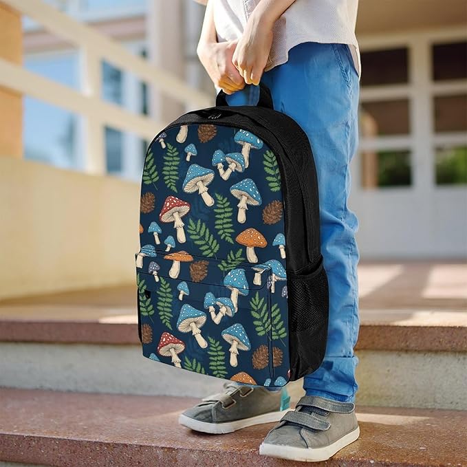 Outdoor Backpack Gym Bag Mushroom Outdoor Activities with Big Capacity Daypack, College Bookbag