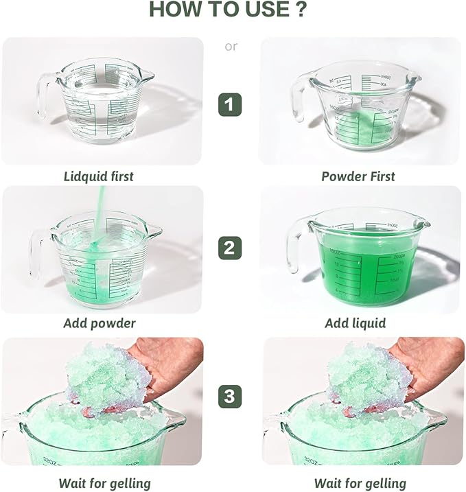 Wenge Urine Super Absorbent, Solidifier - 180 Use Poo Gel for Camping, Eco Absorbent Liquid Waste Gelling and Deodorizing Powder for Outdoor Camping Hiking (Green Jasmine Scent)