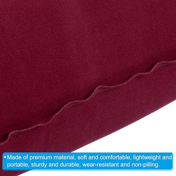PATIKIL Inflatable Pillow, 4 Pack Ultralight Camping Travel Pillow Desk Rest Neck Support for Hiking Backpacking Office, Wine Red