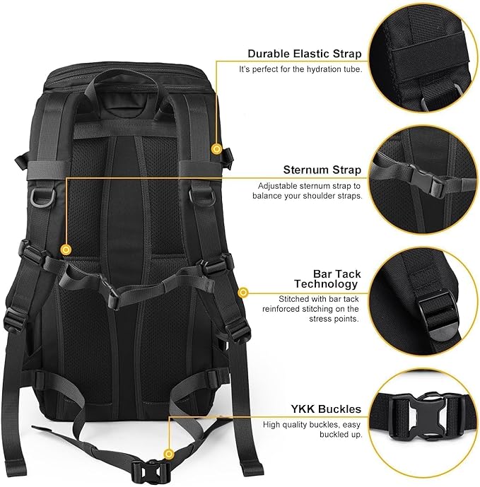 Mardingtop Tactical Backpacks Molle Hiking daypacks for Motorcycle Camping Hiking Military Traveling,25L Backpack