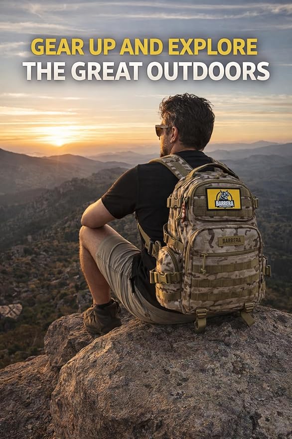 Tactical Backpack 25L Military MOLLE Assault Pack – Waterproof EDC Backpack for Hiking, Camping, Travel & Survival Gear, Bug Out Bag (Multicam Camo)