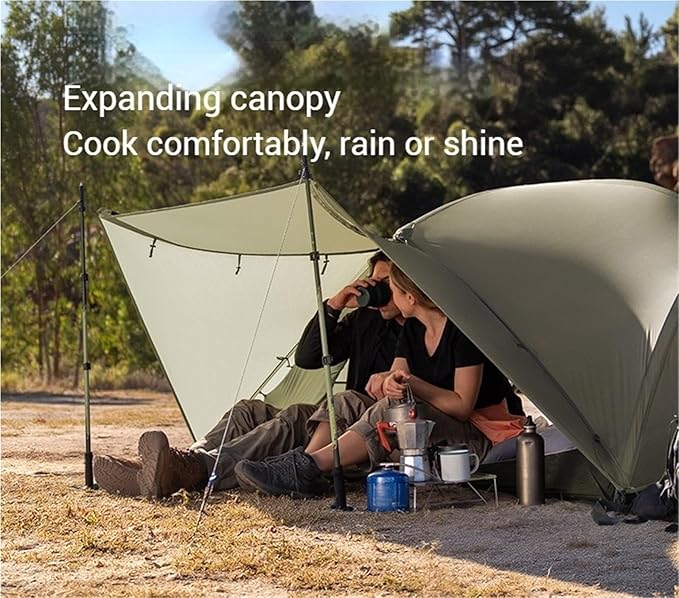Hiking Tent 1/2/3 Person - 20D Nylon Waterproof Ultralight Outdoor Camping Trekking Backpacking Shelter