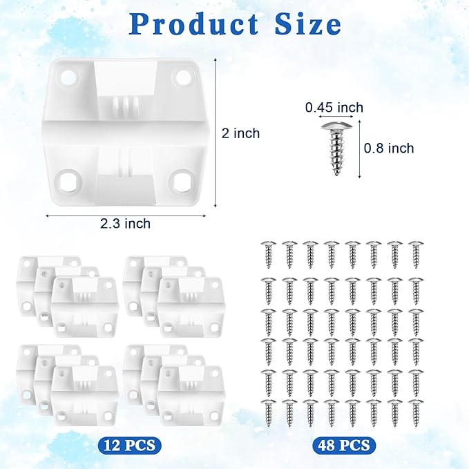 Landical 12 Pack Coolers Hinges Cooler Replacement Includes 12 Sturdy Plastic Hinges & 48 Mounting Screws Ice Chest Cooler Parts Compatible with Coleman Xtreme Coolers Models