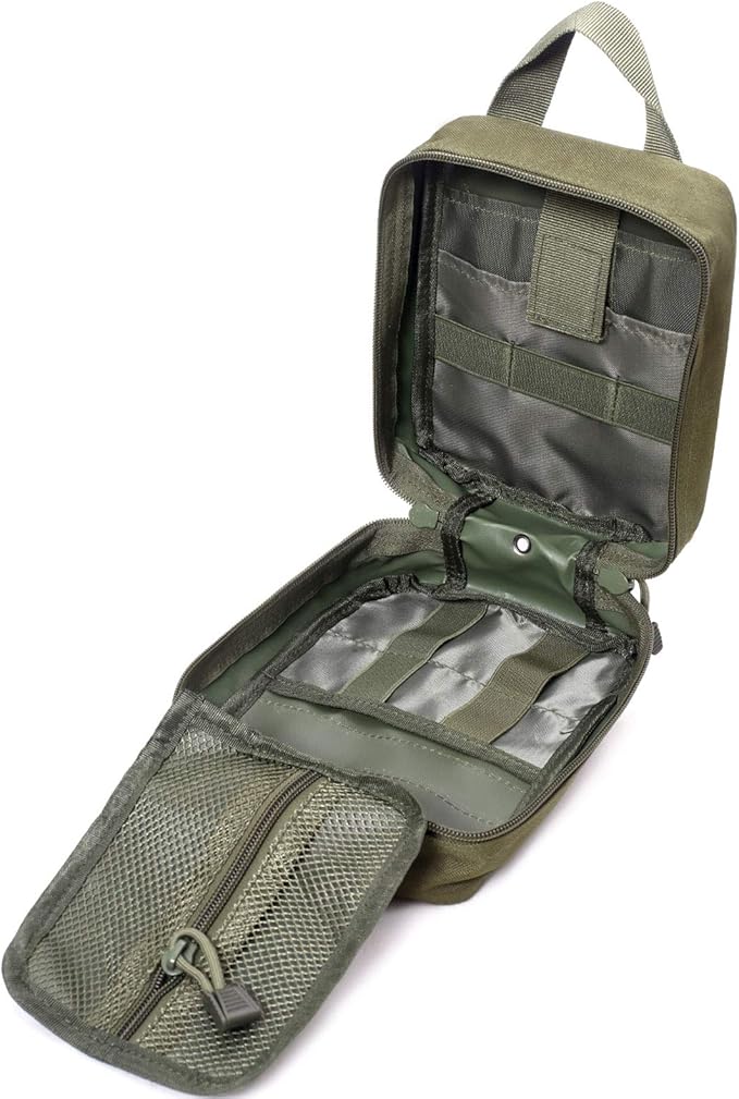 Molle Pouch, Sturdy 600D Nylon Tactical Medical Pouch,Rip-Away EMT First Aid Pouch (Bag Only)