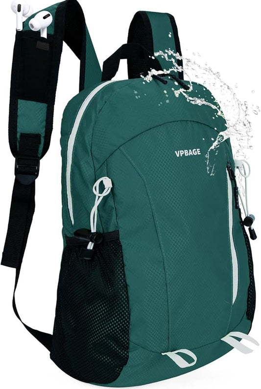 15L Water-resistant Hiking Daypack, Small Backpack Travel Outdoor, Lightweight Day Pack with Tool Loops