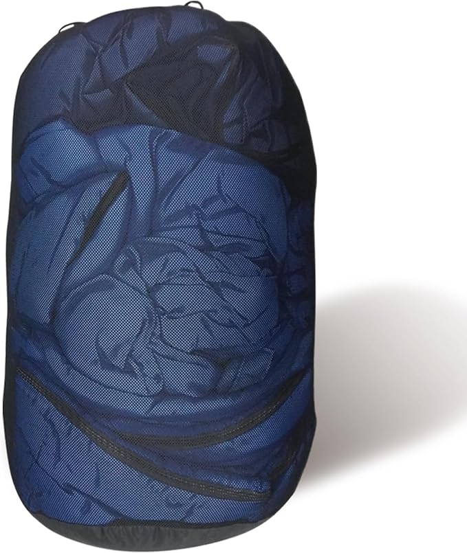 MOUNTAINLODGE Storage Sack for Sleeping Bag 110L Polyester and Mesh Extra Large Capacity for Sleeping Bag Hiking,Travelling and Camping