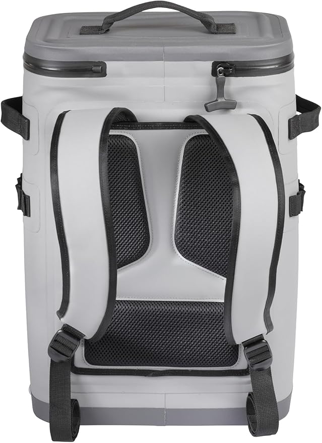 SugarLake Gear Waterproof Backpack Cooler, 24-Can Capacity, 48-Hour Ice Retention, Gray