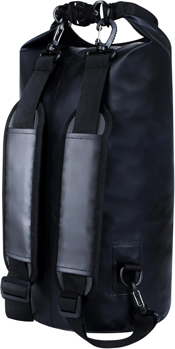 EARTH&RIVER Premium Waterproof Dry Bag Backpack, Extra Thick, Protection for All Water Activities & Camping, Floating Lightweight Dry Bag & IPX8 Waterproof Phone Case (Black, 10L)