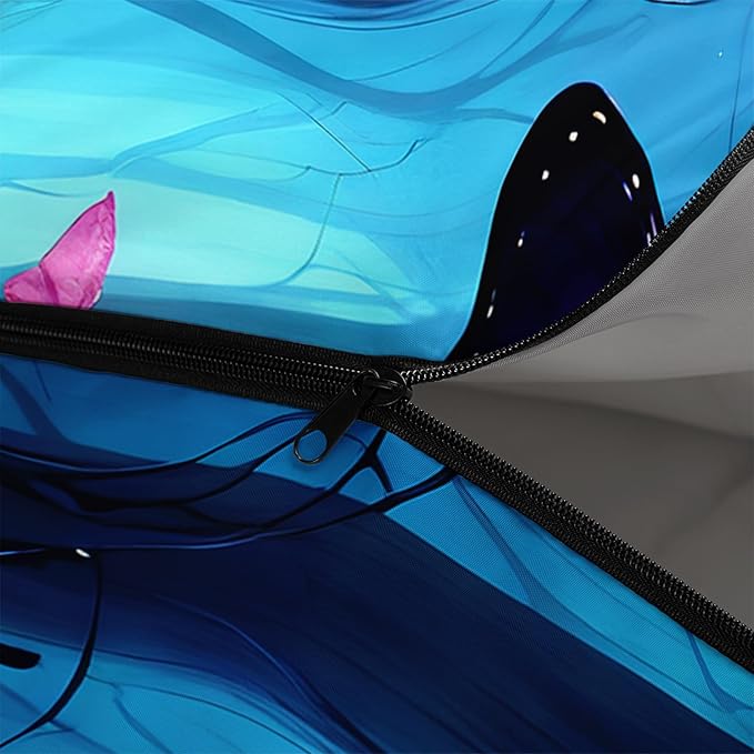 AILONEN Outer Space Astronaut Camping Sleeping Bags,Lightweight & Waterproof,3 Season Warm & Cool Weather,Cartoon Sleeping Bags for Kids,Boys Girls Travelling,Outdoors