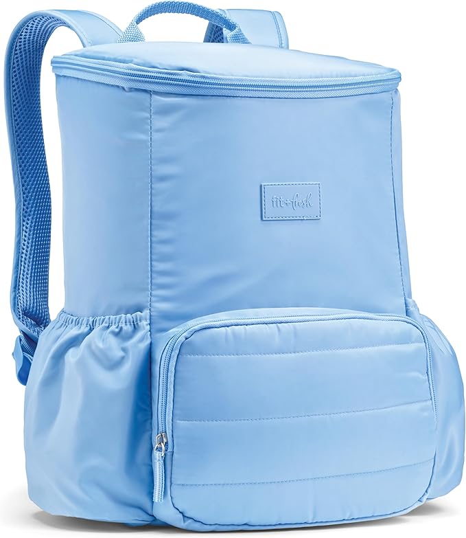 Fit & Fresh Insulated Backpack Soft Cooler – Leak-Resistant Beach & Travel Bag for Women, 24 Can Capacity Picnic & Cooler Bag