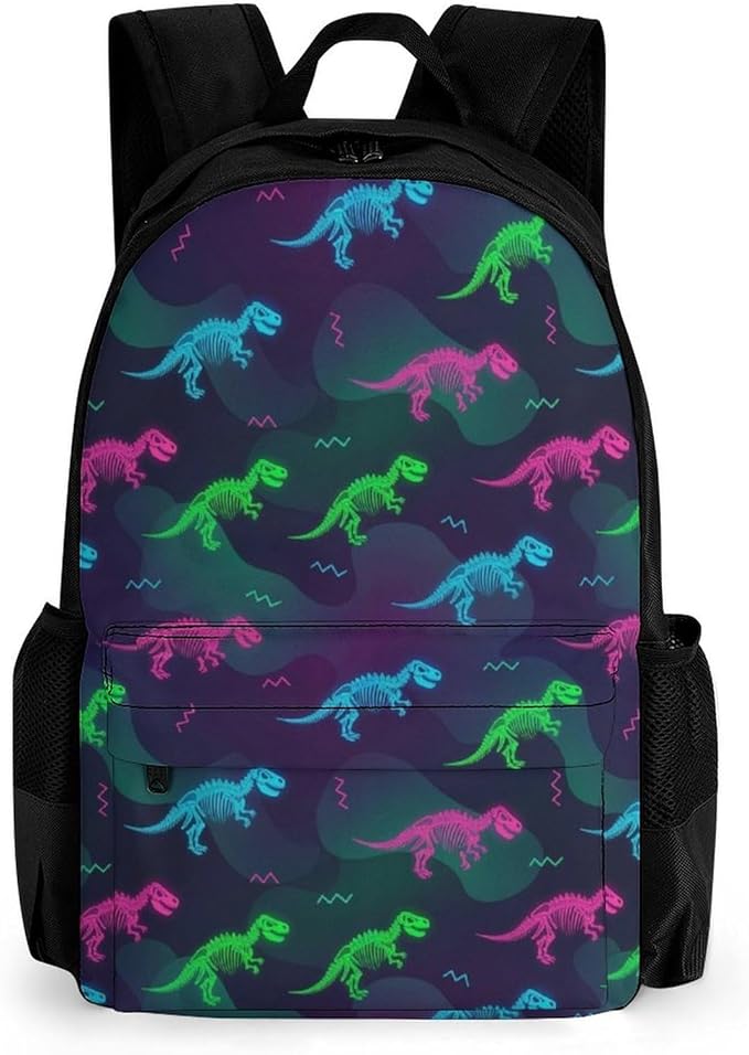 Sports Gym Outdoor Backpack Dinosaur College Bookbag with Large Capacity Rucksack for Men Women