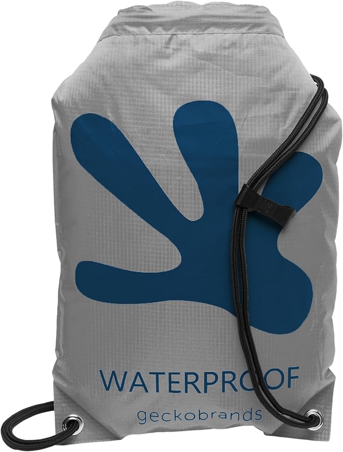 geckobrands Embark 10L Drawstring Backpack – Waterproof, Lightweight Dry Bag for Beach, Hiking, and Light Water Activities