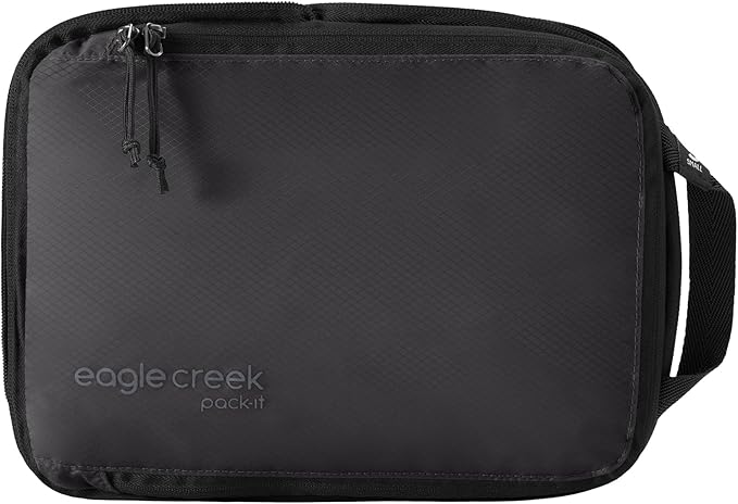 Eagle Creek Pack-It Isolate Compression Cube - Lightweight Compression Cube for Optimizing Luggage Space - Easy-Grab Zipper - Convenient Top Handle - Recycled Materials - Small - Black