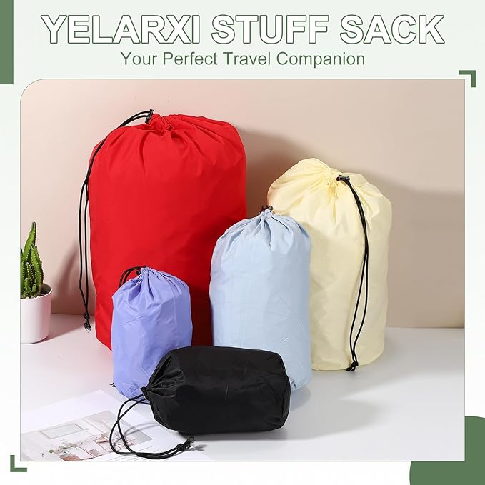 Stuff Sack, Sleeping Bag Storage Sack, Waterproof Outdoor Storage Ultralight Portable Drawstring Storage Bag