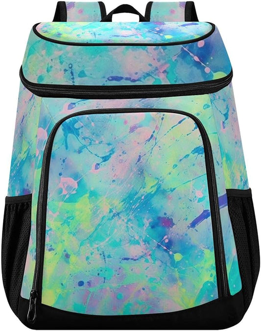 YETTASBIN Leakproof 36 Cans Cooler Backpack for Men Women - Iridescent Insulated Backpack Cooler Large Capacity Waterproof Lunch Bag for Hiking, Camping, Beach, Fishing, Work