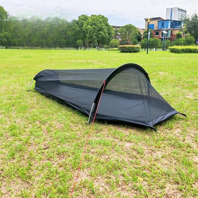 Ultralight 1-Person Sleeping Bag Tent Combo - Bug-Proof for Backpacking Mesh Tent