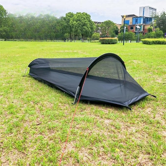 Ultralight 1-Person Sleeping Bag Tent Combo - Bug-Proof for Backpacking Mesh Tent