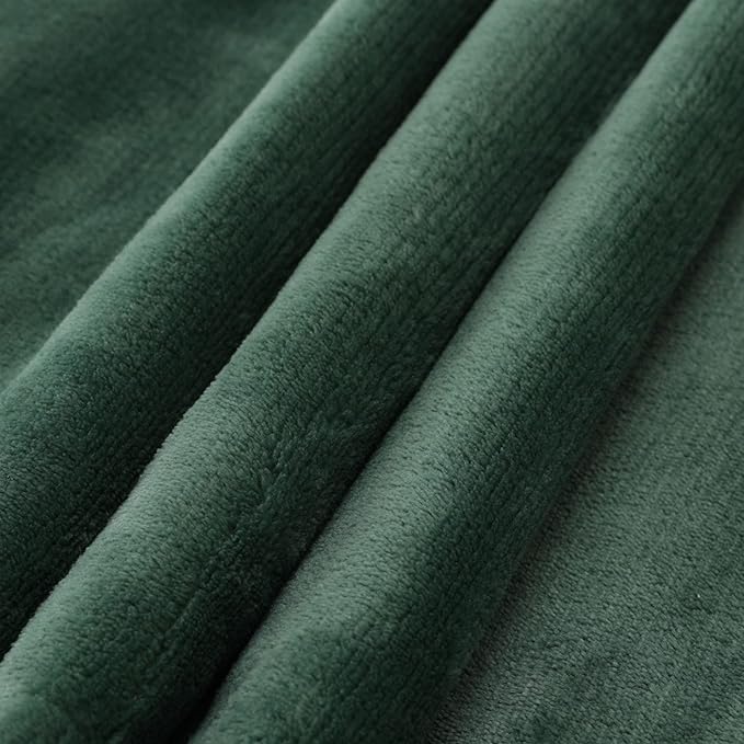 NANPIPER King Size Sherpa Blanket, Soft Fleece Throw for Bed, Reversible Thick Fuzzy Blanket for Winter (Olive Green, 90x108 inches)