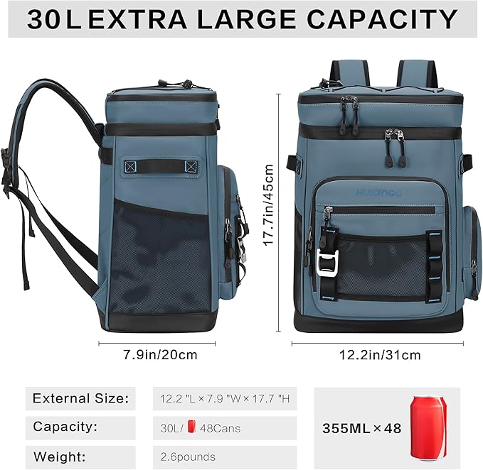 48Cans Cooler Backpack, Waterproof Insulated Backpack Cooler for Men & Women, Leakproof
