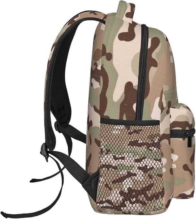 Rucksack Multipurpose Anti-Theft Big Capacity Shoulder Bag, Us Army Camouflage Travel Hiking Camping Rucksack With Side Pockets