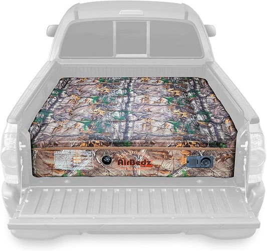 Pittman Outdoors AirBedz Tacoma 6.5 Foot Truck Bed Mattress – Full Size Air Mattress with 25% More Coverage – Pickup Bed Camping Mattress – Camo