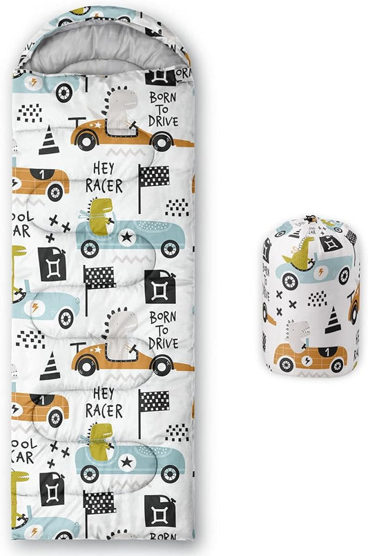 Kids Sleeping Bag for Boys and Girls,Monster Alien Print-Lightweight Warm Portable Outdoor Indoor-Waterproof Cold Weather Resistant Sleeping Bag for Camping Hiking