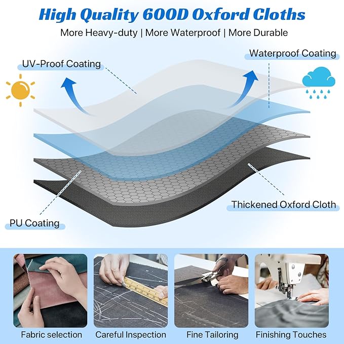 Foldable Mattress Storage Bag, 39.7" X27.5" X13" Portable Waterproof Carry Case for Trifold Memory Foam Twin&XL Twin Folding Mattress, 600D Oxford Heavy Duty Camping Bag, Black