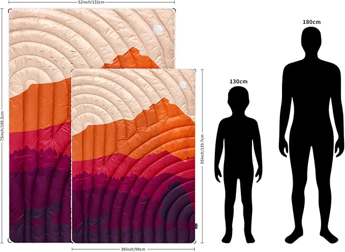 Outdoor Camping Blanket,Warm Thick Camp Blankets with Sherpa Lining Soft Fleece Camping Blanket Puffy Camping Quilt for Cold Weather Traveling, Stadium, Hiking, Picnics