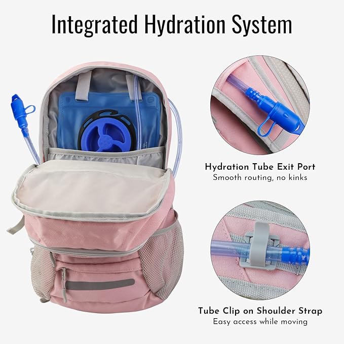20L Hydration Backpack with 3L Water Bladder Water Backpack for Hiking Hydration Pack Insulated Daypack for Commuting Black