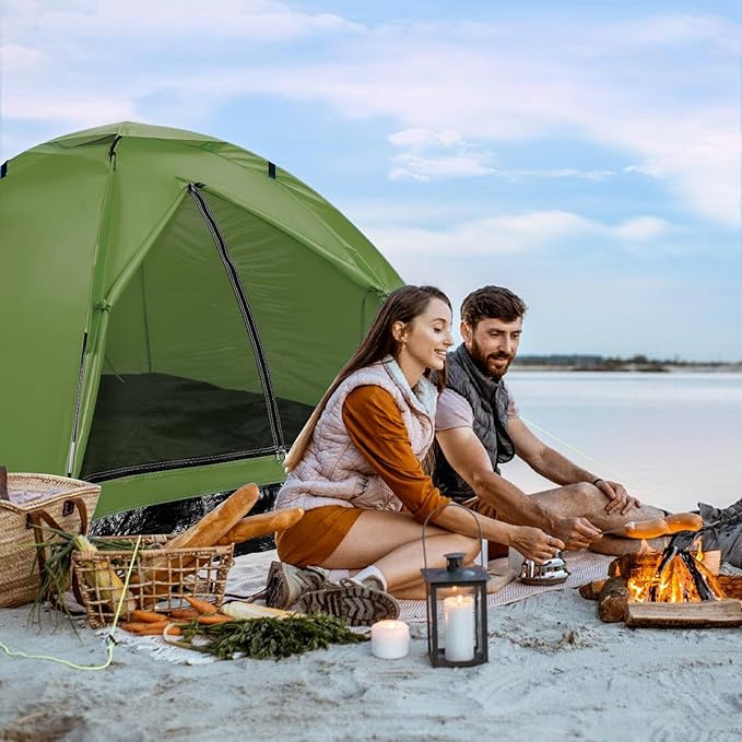 1-2 one Person Two Persons Small Camping Tents for Hiking with rainfly, Esay Set up Dome Tent with Carrying Bag,Basic Portable Camping Small Tents for Backpacking