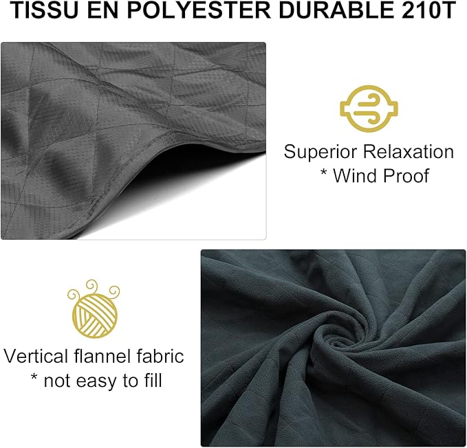 Forceatt Camping Blanket, 79" X 57" Large Outdoor Blanket, Sandproof, Waterproof for Outdoor Festivals, Beaches, Picnics, Stadium，Camping, Parks, Hiking, Travel, Family Suitable for 4 Seasons.