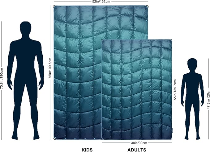 Camping Blanket,MINI Puffy Blanket Down Alternative Blanket Lightweight Windproof Water Resistant for Outdoors,Hiking, Backpacking,Beach,Car,Picnic,Stadium