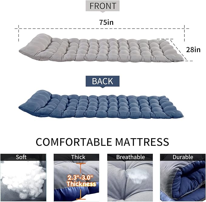 Barbella Folding Camping Cot, 2 Pack Portable Sleeping Cot with Mattress, Foldable Outdoor Bed Guest Bed with Carry Bag for Home, Office & Outdoor Use