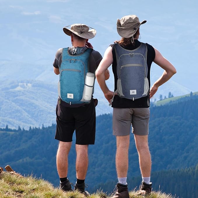 Hiking Backpack Small Lightweight Packable Foldable foldable backpack Packable Camping Hiking for Backpack (A-teal Blue)