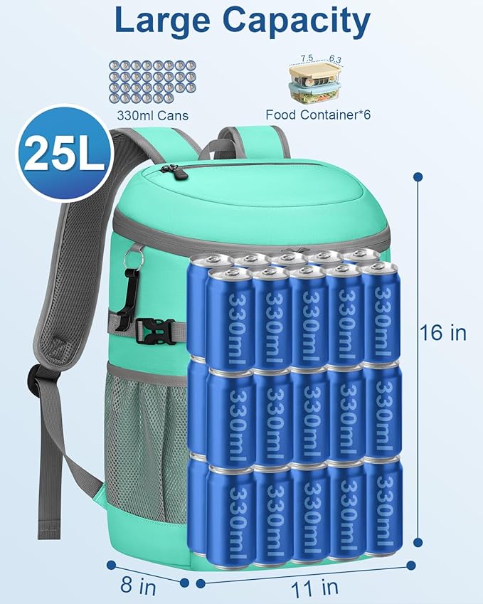 Cooler Backpack Insulated Waterproof,30/45 Cans Backpack Coolers Leakproof Lunch Backpack for Men Women Portable Soft Cooler Bag for Beach Camping Trave Picnic