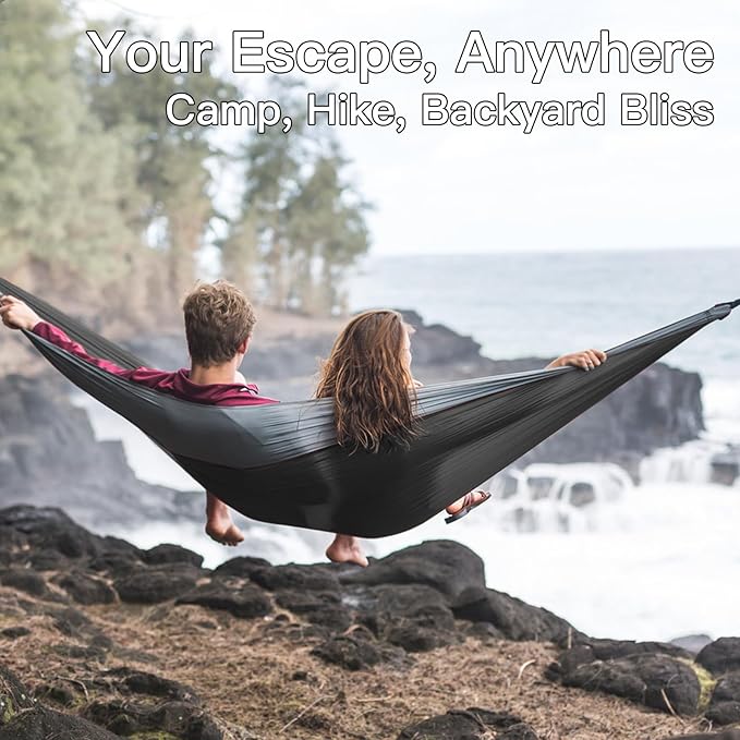 Lightweight Camping Hammock Tree Straps and Carabiners Camping Essentials Portable Hammock for Outdoor Hiking Backpacking