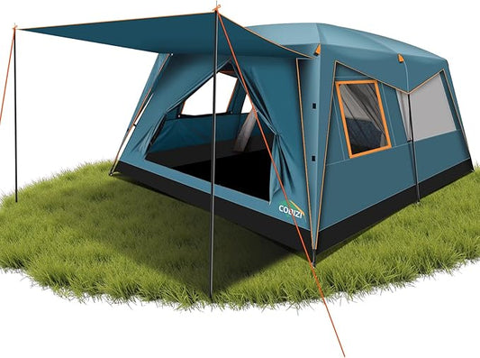 COBIZI 4-6-8-10 Person Camping Tent, Spacious Family Tents for Camping Ideal, Hiking, 3500mm Waterproof Double-Layer Windproof Tent for Hiking & Backpacking