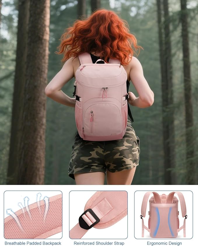Cooler Backpack Insulated Waterproof,30/45 Cans Backpack Coolers Leakproof Lunch Backpack for Men Women Portable Soft Cooler Bag for Beach Camping Trave Picnic