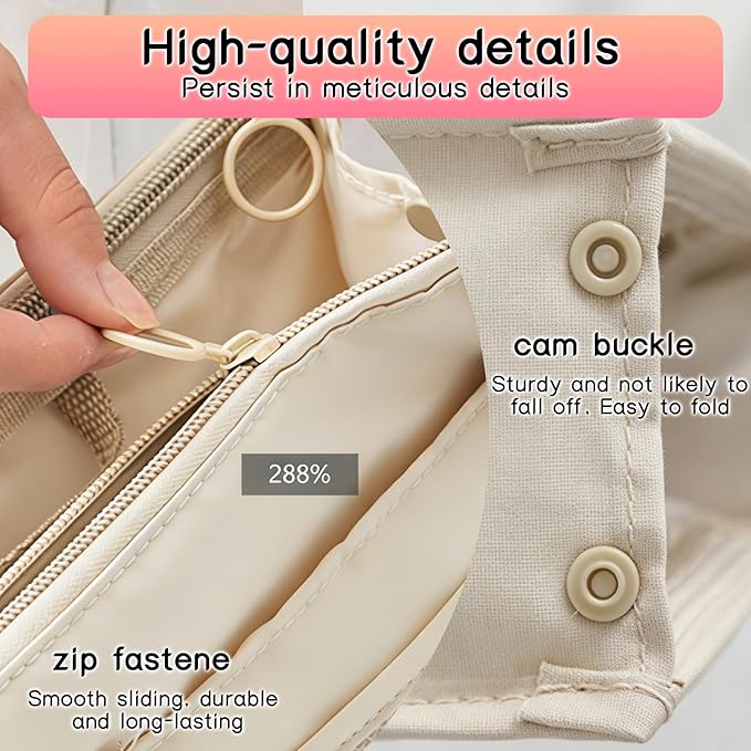 Packing Organizers for Travel, 8-Piece Luggage Packing Cubes Set with Multiple Sizes, Compressible Travel Packing Cubes for Business Trip, Family Vacation, Camping (Beige)