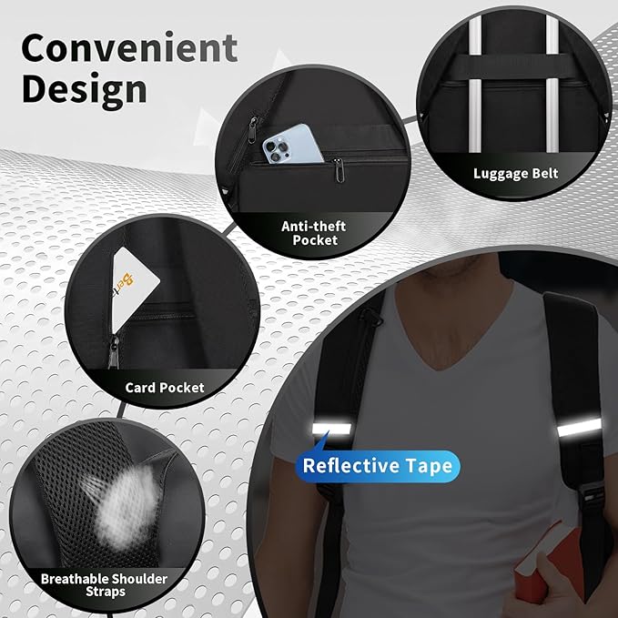 BERTASCHE Laptop Backpack 17.3 inch with Cooler Lunch Box, Work Backpack for Lunch College Business, Water Resistant Large Computer Backpack for Men Women